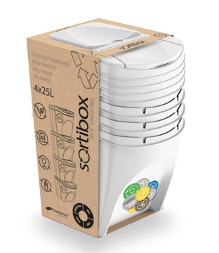 Контейнер SET 4x25л для сортировки мусора и отходов