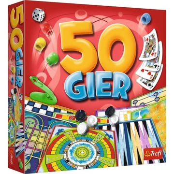 Zestaw 50 gier planszowych rodzinnych 50Gier trefl