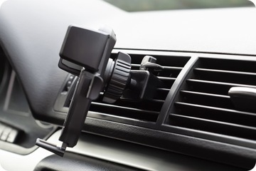 MOCNY SAMOCHODOWY UCHWYT ZACISKOWY NA TELEFON 360°