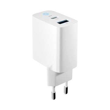 Настенное зарядное устройство Forever GaN PD QC TC-06-45AC 1x USB-C 1x USB 45 Вт белый