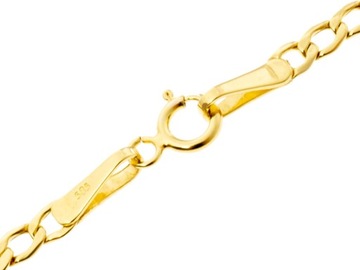 Złoty łańcuszek na Komunię pr.585 Pancerka prezent na Komunię dla chłopca