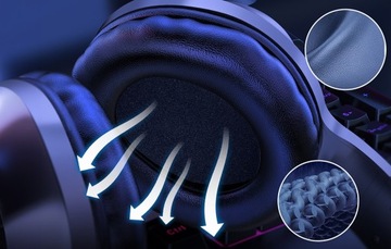 ONIKUMA КОМФОРТНЫЕ ПРОВОДНЫЕ ИГРОВЫЕ НАКЛОННЫЕ НАУШНИКИ RGB С МИКРОФОНОМ