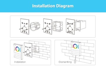 PANEL Пульт дистанционного управления 8 зон RGB RGBW CCT Milight B8