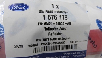 ОТРАЖАТЕЛЬ ЗАДНИЙ ЛЕВЫЙ FORD GALAXY Mk3