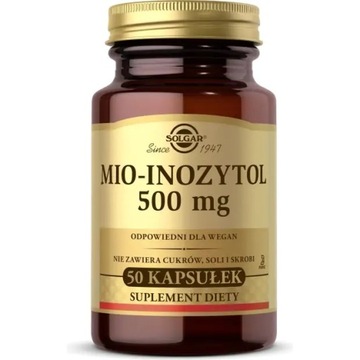 MIO INOZYTOL SOLGAR 1500MG 50 KAPSUŁEK