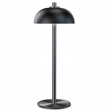 Lampka Nocna Lampa Stołowa Bezprzewodowa CZARNA Minimalistyczna Grzybek L09