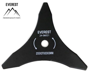 TARCZA TNĄCA 3 ZĘBY ŚREDNICA OTWORU 20mm SZEROKOŚĆ 255mm GRUBOŚĆ 3mm