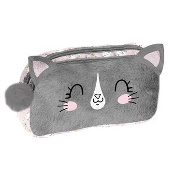 PIÓRNIK SZKOLNY SASZETKA PASO KOTEK DLA DZIEWCZYNKI PLUSZOWY ZWIERZĄTKA