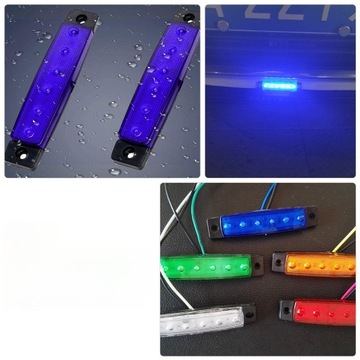 LAMPY RUFOWE ŁODZI NAWIGACYJNE PONTOON 6LED