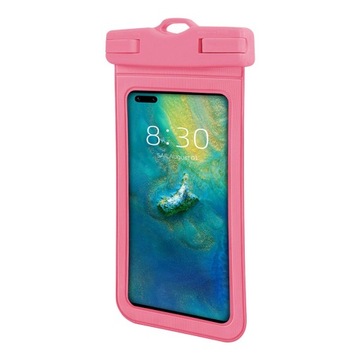 Wodoodporne etui na telefon, sucha torba, etui na telefon, trwała IPX8 w kolorze różowym