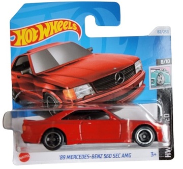 HOT WHEELS- 89 MERCEDES -BENZ 560 SEC AMG CZERWONY