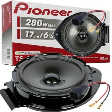 KOMPLET PIONEER GŁOŚNIKI OPEL ASTRA J INSIGNIA MERIVA ADAM MOCNE + DYSTANSE