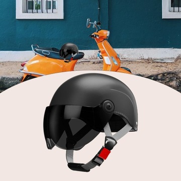 Kask motocyklowy Regulowany kask rowerowy dla dorosłych Mężczyźni Kobiety Czarny