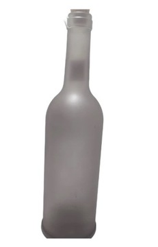 SZARA MATOWA BUTELKA ZE ŚWIATŁEM LED 28 cm