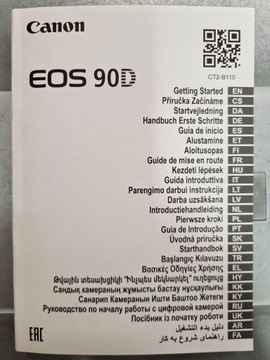 MULTIJĘZYCZNA INSTRUKCJA CANON EOS 90D ORYGINAŁ