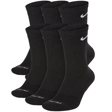 Nike vysoké ponožky čierne komplet 6 párov SX6897L