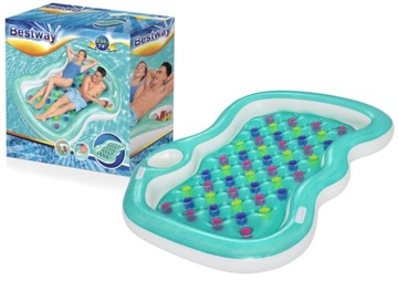 Materac Dwuosobowy Niebieski 216 x 178 cm