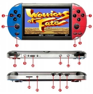 ПОРТАТИВНАЯ ИГРОВАЯ КОНСОЛЬ X7 1000 РЕТРО МИНИ-ИГР