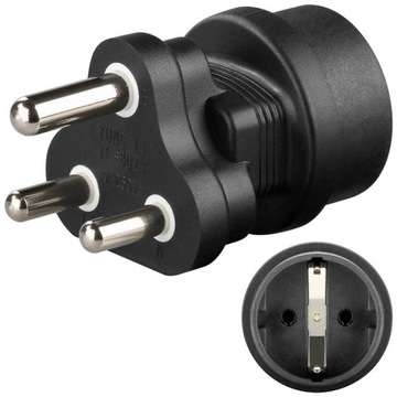 Adapter podróżny sieciowy RPA 10A czarny