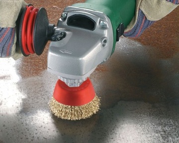 ПРОВОЛОЧНАЯ ЩЕТКА ДЛЯ КНОПКИ ЛАТУННАЯ ПРОВОЛОКА М14 65мм ДЛЯ УГЛОВОЙ ШЛИФМАШИНЫ