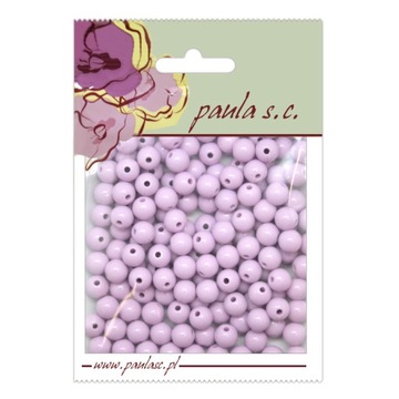 Koraliki perełki 8 mm z dziurką Pastel J.Fioletowe