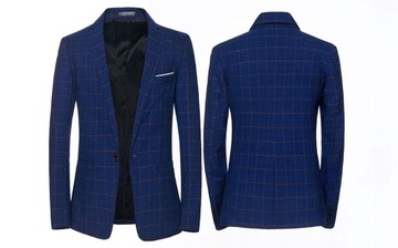 MODNA CASUAL MARYNARKA BIZNESOWA MĘSKA SLIM STYL M-3XL, M