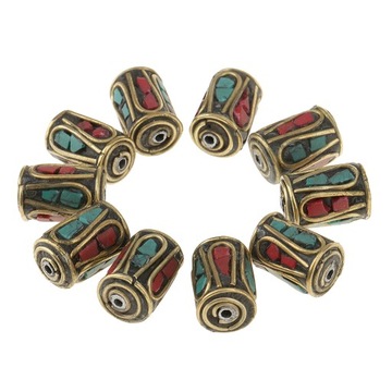 10шт Непальские латунные бусины