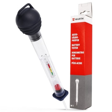 Ареометр электролита аккумулятора ИЗМЕРИТЕЛЬ ПЛОТНОСТИ Тестер Ареометр Wurth