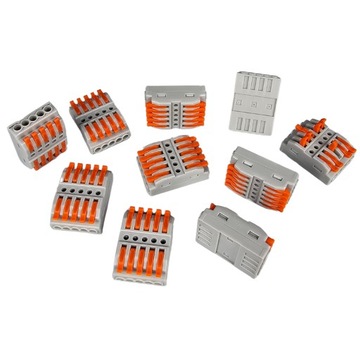 KOSTKA ELEKTRYCZNA SZYBKOZŁĄCZKA PRZELOTOWA DO KABLI DRUT 5X5 0,08-4,00MM2