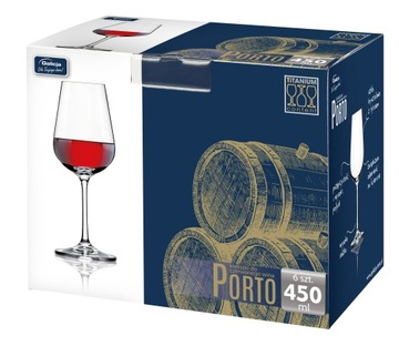 KIELISZKI DO WINA CZERWONEGO BOHEMIA PORTO 450 ML