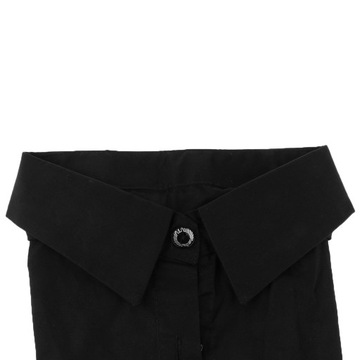 Fałszywa bluzka z półkoszulą w stylu vintage, damska odpinany krawat na szyję Piotruś Pan, czarna