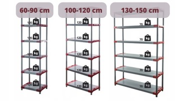 Полка складская, полка пластиковая для подвала, полка гаражная, 138х80х46 ЭКО
