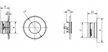 Приточно-вытяжной диффузор Darco ASV100-ML, черный