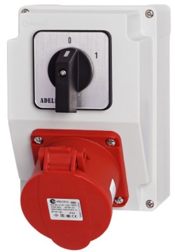 SWITCHGEAR CONSTRUCTION BOX 32A 5P WITH SWITCH 0-1