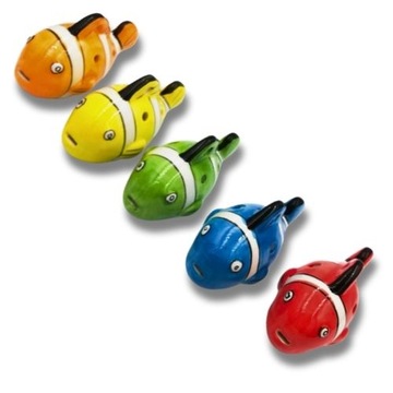 мини-OCARINA керамика NEMO FISH, зеленая, с 6 отверстиями, ручки для нот окарины