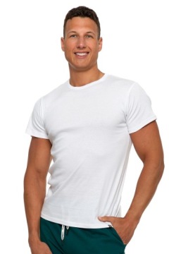 МУЖСКАЯ БЕЛАЯ ХЛОПКОВАЯ ФУТБОЛКА ФУТБОЛКА С КОРОТКИМ РУКАВОМ MORAJ R.M, НАБОР 2 шт.