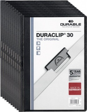 Skoroszyt z klipsem A4 DURABLE DURACLIP czarny x10