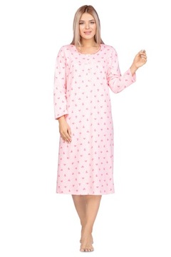 Nočná košeľa Regina 080 L ružová bavlna