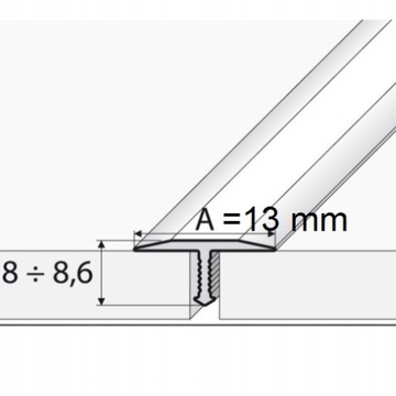 Listwa progowa TA54 profil fugowy 100 cm wąska