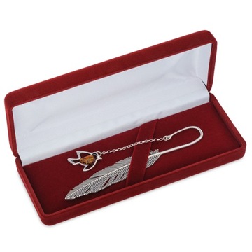 Большая серебряная закладка Птица Оригами