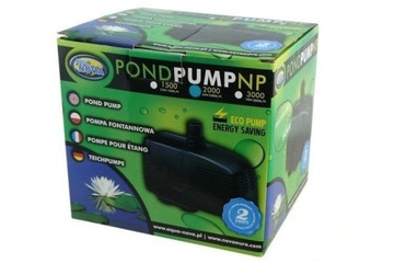 Мощный насос ДЛЯ ПРУДОВОГО ФОНТАННОГО КАСКАДА 2000л/ч + 3 насадки с эффектом