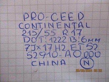 KOLA RÁFKY PNEUMATIKY KIA PRO CEED R17 6MM
