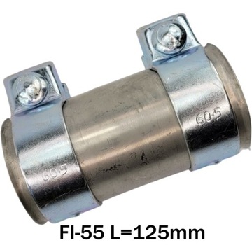 ŁĄCZNIK SZTYWNY TŁUMIKA ZŁĄCZE NA RURĘ FI-55 125mm