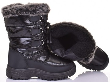 ЧЕРНЫЕ ЗИМНИЕ БОТИНКИ С УТЕПЛЕНИЕМ