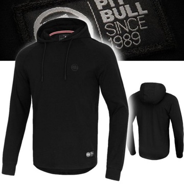 PITBULL MĘSKA KOSZULKA LONGSLEEVE Z KAPTUREM MERCADO SMALL LOGO CZARNY L
