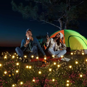 2 СОЛНЕЧНЫХ САДОВЫХ ЛАМПЫ FIREFLY SWING BALL 10 LED С ДАТЧИКОМ