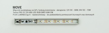 БЕССЕНСОРНЫЙ ПЕРЕКЛЮЧАТЕЛЬ ДЛЯ ПРОФИЛЯ LED +DIMM
