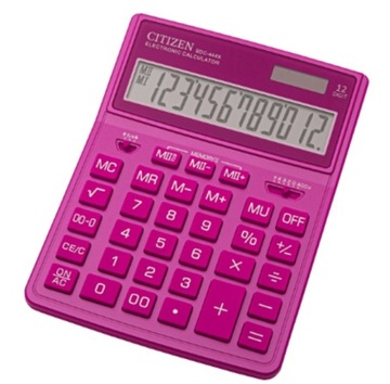 Duży kalkulator biurowy CITIZEN SDC-444 różowy