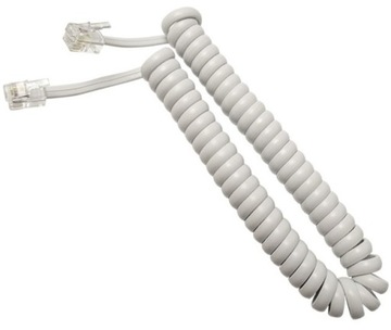 RJ10 спиральный телефонный кабель для наушников 2M
