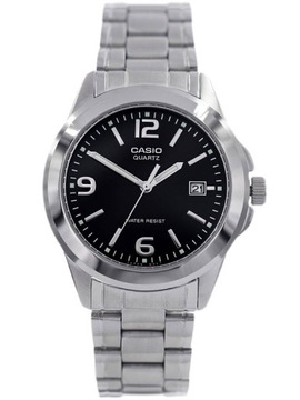 Casio zegarek męski MTP-1259PD-1AEF bransoleta 30 m czarna tarcza